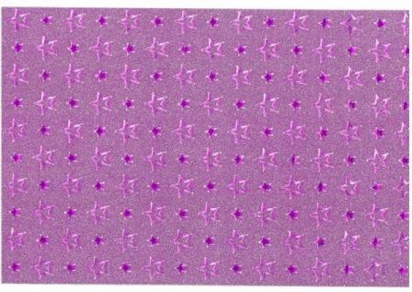 Glitzerkarton 50x70cm (250g/m) ""Pinke Sterne klein und groß"" 5 Bögen""